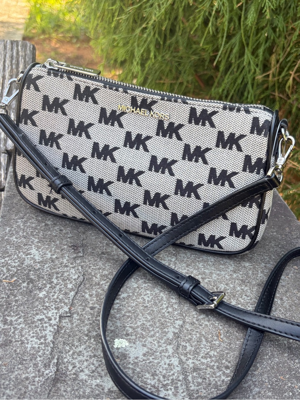 Michael Kors MK Logo Jacquard Crossbody Bag NWOT
